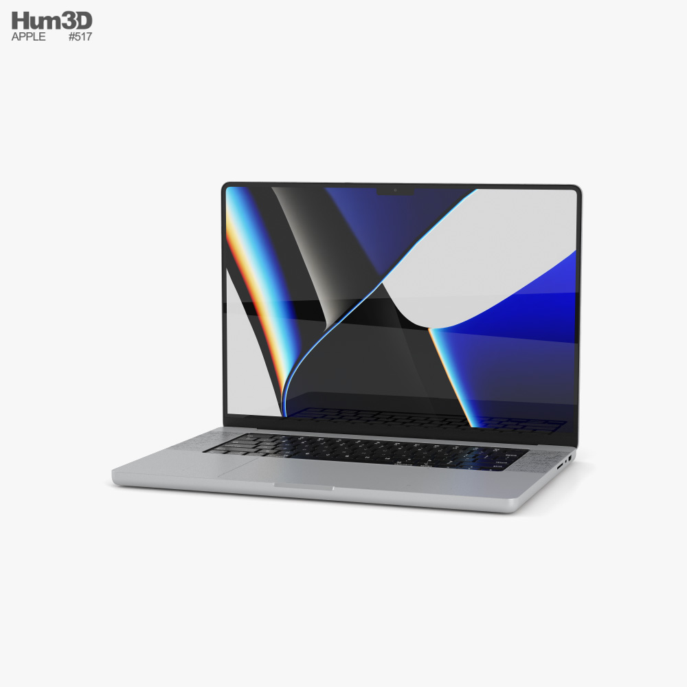 Apple MacBook Pro 2021 16-inch Silver Modèle 3D