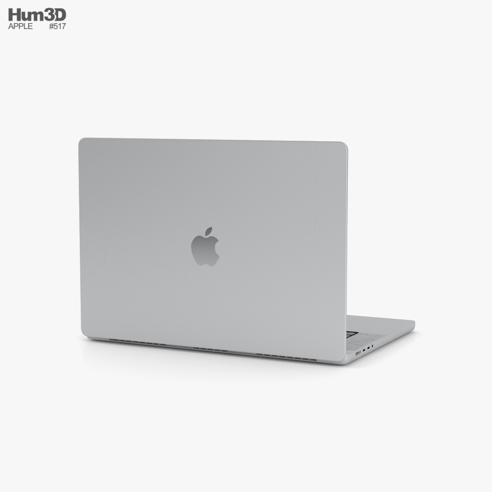 Apple MacBook Pro 2021 16-inch Silver 3Dモデル