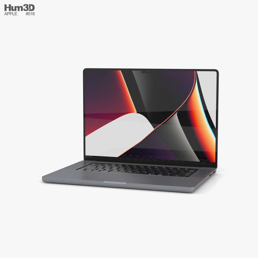 Apple MacBook Pro 2021 16-inch Space Gray Modello 3D
