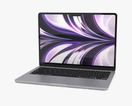 Apple MacBook Air M2 2022 Space Gray 3D 모델 