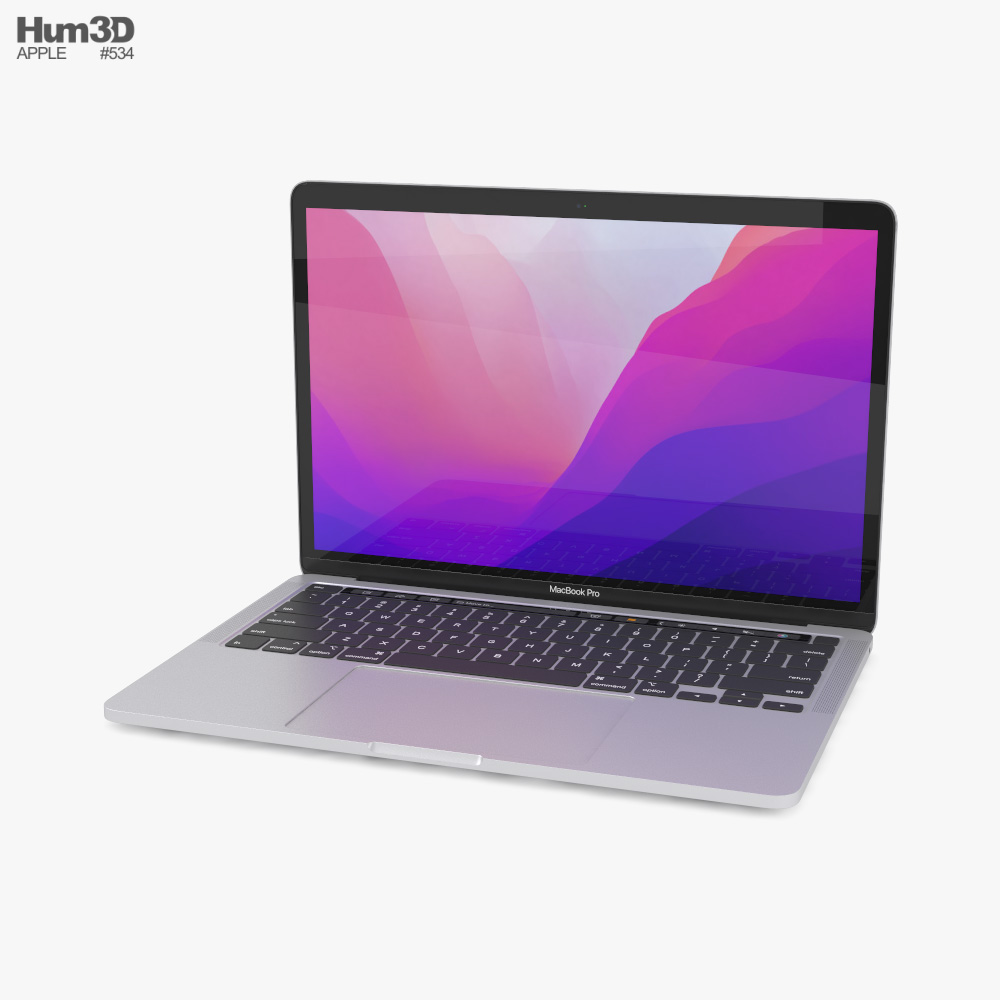 Apple MacBook Pro 13 inch 2022 3D模型- 电子产品on Hum3D