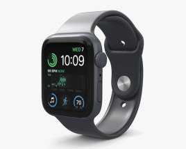 Apple Watch SE 2022 44mm Midnight Aluminum 3D model