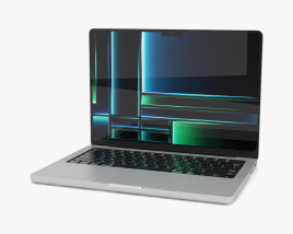Apple MacBook Pro 2023 14 inch Silver 3D-Modell