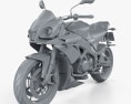 Aprilia Tuono V4 R 2012 3D-Modell clay render