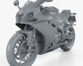 Aprilia RSV4 RF 2018 3D-Modell clay render