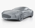 Aston Martin One-77 2013 3D-Modell clay render