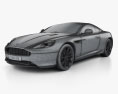 Aston Martin DB9 2015 3d model wire render
