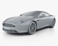 Aston Martin DB9 2015 3d model clay render