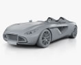 Aston Martin CC100 Speedster 2014 3D 모델  clay render