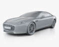 Aston Martin Rapide S 2016 3d model clay render