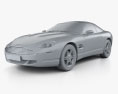 Aston Martin AM4 1997 3d model clay render