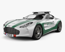 Aston Martin One-77 Police Dubai 2015 3D model
