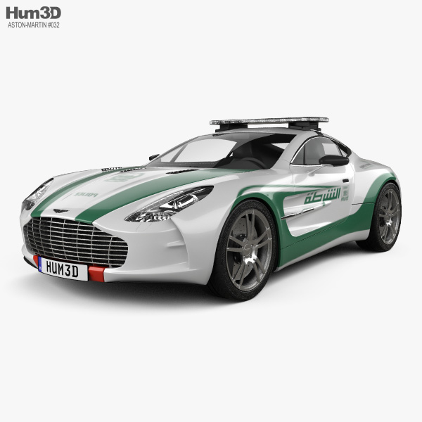 Aston Martin One-77 Поліція Dubai 2015 3D модель