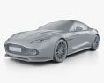 Aston Martin Vanquish Zagato 2019 3d model clay render