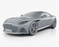 Aston Martin DBS Superleggera 2021 3d model clay render