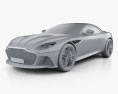 Aston Martin DBS Superleggera Volante 2022 3D модель clay render