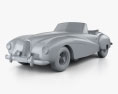 Aston Martin DB1 1948 3d model clay render