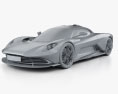 Aston Martin Valhalla 2022 3Dモデル clay render