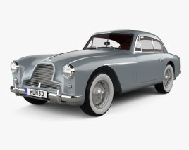 Aston Martin DB2 Saloon with HQ interior and engine 1955 3D model