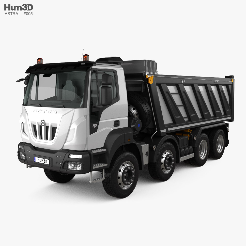 Astra HD9 (84-52) Dump Truck 4-axle with HQ interior 2012 3D model