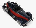 Auburn Boattail Speedster 8-115 1928 Modello 3D vista dall'alto