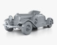 Auburn Boattail Speedster 8-115 1928 3d model clay render