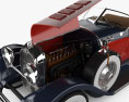 Auburn Boattail Speedster 8-115 com interior e motor 1928 Modelo 3d vista de frente