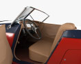 Auburn Boattail Speedster 8-115 com interior e motor 1928 Modelo 3d assentos