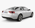 Audi S5 coupe 2010 3D模型 后视图
