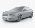 Audi S5 Cabriolet 2010 3D-Modell clay render