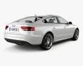 Audi S5 Sportback 2012 3D 모델  back view
