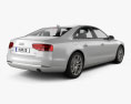 Audi A8 (D4) 2012 3Dモデル 後ろ姿
