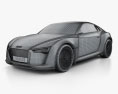 Audi e-tron 2010 3d model wire render