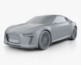 Audi e-tron 2010 3d model clay render
