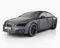 Audi A7 Sportback 2013 3d model wire render