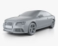 Audi RS5 2011 3d model clay render