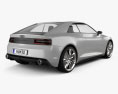 Audi Quattro 2012 3D模型 后视图