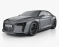 Audi Quattro 2012 3D模型 wire render