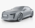 Audi Quattro 2012 3d model clay render