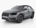 Audi Q3 2013 3d model wire render