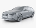 Audi A6 Avant 2015 3d model clay render