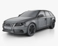 Audi S4 Avant 2013 3D模型 wire render
