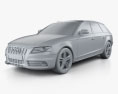 Audi S4 Avant 2013 3D-Modell clay render