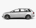 Audi A4 Avant 2007 3D模型 侧视图