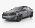Audi A6 Saloon 2007 3d model wire render