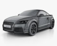 Audi TT RS Coupe HQインテリアと 2010 3Dモデル wire render