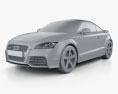 Audi TT RS Coupe con interni 2010 Modello 3D clay render