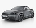 Audi TT RS Roadster mit Innenraum 2010 3D-Modell wire render