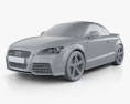 Audi TT RS Roadster mit Innenraum 2010 3D-Modell clay render