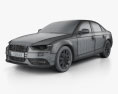 Audi A4 sedan 2016 3d model wire render